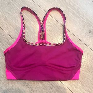 Pink and Purple Women's Sports Bra Top